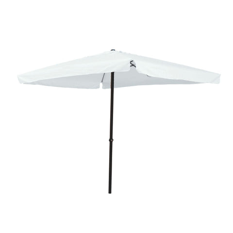 Parasol carré 3x3m Blanc Polyester 2,7h M