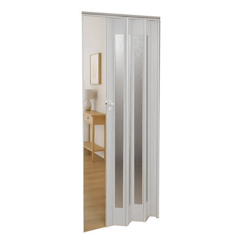 garden friend porta a soffietto bianca 85x215 cm in pvc con inserti ps e chiusura a chiave ean 8023755042714