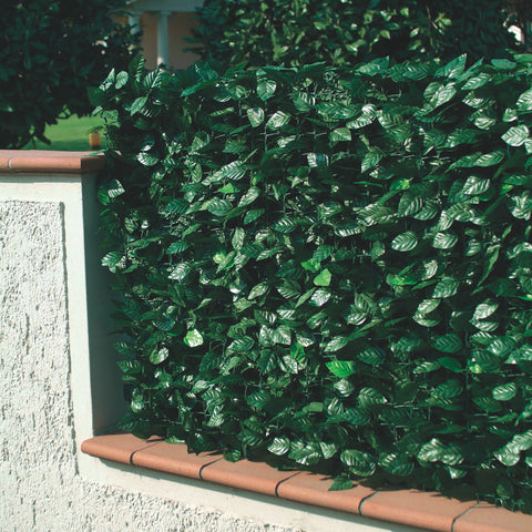 garden friend recinzione pvc con foglie lauro e rete ombreggiante h100xl300 cm ean 8023755055615