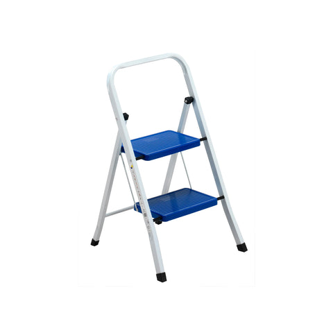 Escabeau pliable à 2 marches en acier
