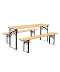 garden friend set birra rettangolare pieghevole in ferro e legno 3 elementi 70x220cm verde ean 8023755029272