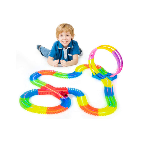 Piste de Course Lumineuse Acrobatique Avec 6 Fonctions Et Télécommande 187 Pièces