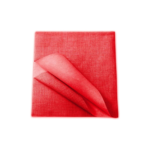 Lot de 100 nappes intissé jetables rouges 100x100cm