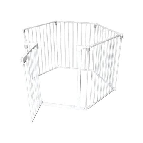 immagine-1-king-collection-box-di-sicurezza-per-bambini-con-cancelletto-in-metallo-119x5x74cm-bianco-ean-8023755056308
