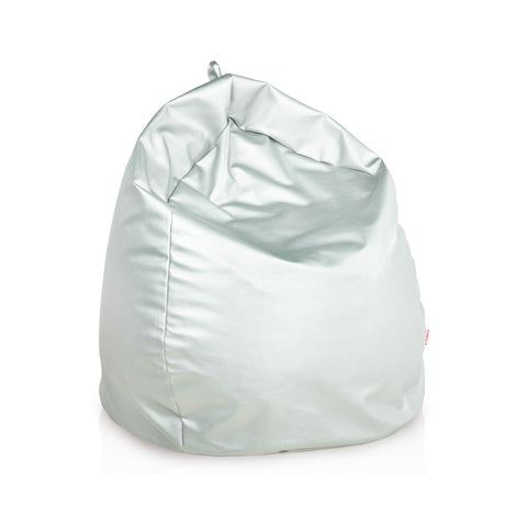 Pouf poire en nylon 65x62cm blanc