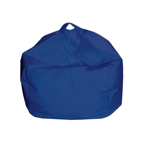 Pouf poire en nylon 65x62cm bleu