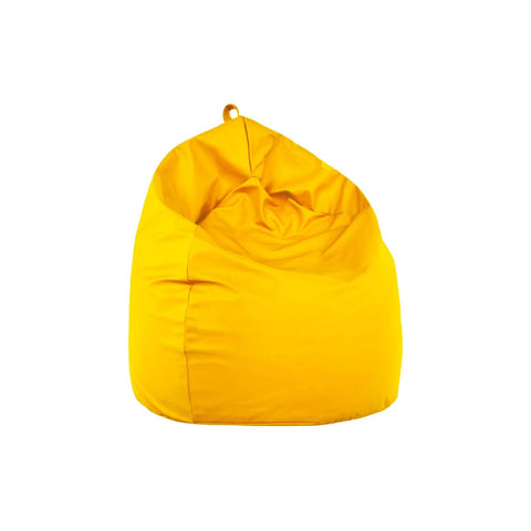 Pouf poire en nylon 65x62cm Jaune