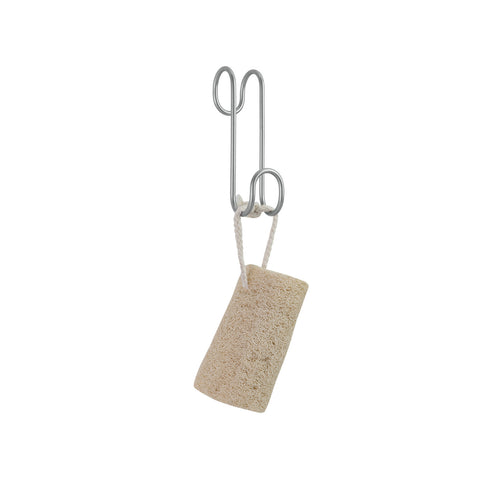 Crochet double pour sèche-serviettes en Polytherm argent