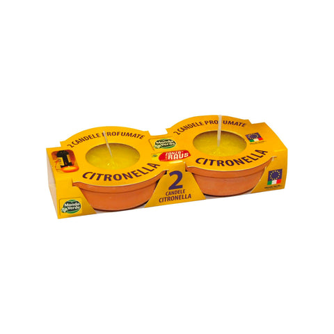 Lot de 2 bougies en aluminium Citronnelle 8cm