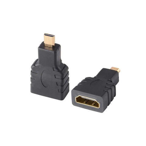 Adaptateur Micro HDMI avec Connecteurs Or Mâle/Femelle 2.0 Noir