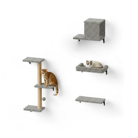 puppy lovers parco giochi verticale da parete per gatti percorso a muro in legno multistrato e sisal naturale parete attrezzata salvaspazio con rivestimento morbido ean 8054806950856