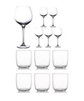rcr set aliseo12 pezzi 6 calici burgundy per vini e 6 bicchieri in cristallo ean 8056819067385
