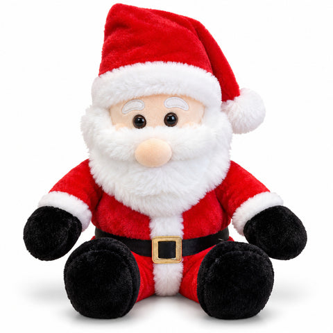 Père Noël assis 40 cm en tissu doux, décoration de Noël