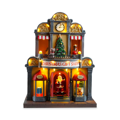 saint joy casa di babbo natale animata luci led musica e movimento ean 8050043127365