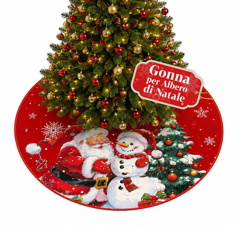 Cache-pied de sapin de Noël de 120 cm en peluche, 4 motifs