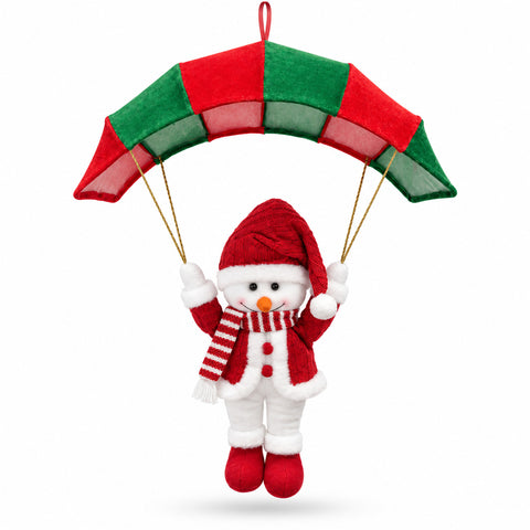 Parachute de Noël à suspendre 80 cm avec personnage de Noël, 4 personnages
