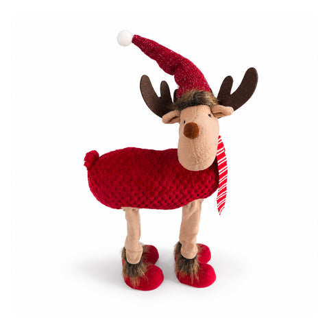 Grand Rennes de Noël en Peluche Douce 63 cm – Décoration de Noël avec Pattes Lestées | 4 Couleurs