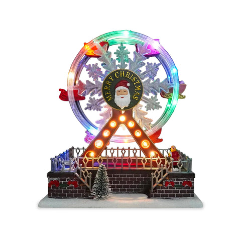 Grande Roue de Noël Joywheel avec Lumières LED, Mouvement et Musique