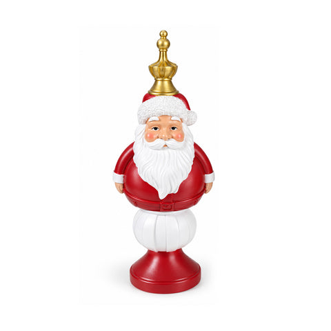 Statuette de Noël de 35 cm en résine, décoration de Noël avec père Noël, soldat casse-noisette et ourson, rouge ou blanc, intérieur et extérieur