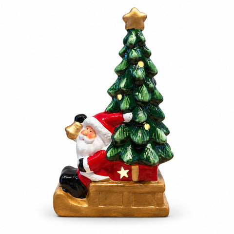 Statuette de Noël lumineuse en céramique de 26 cm avec LED, 10 modèles