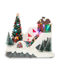 saint joy villaggio di natale animato glimmerpine con luci led musica e pista in movimento ean 8050043127464