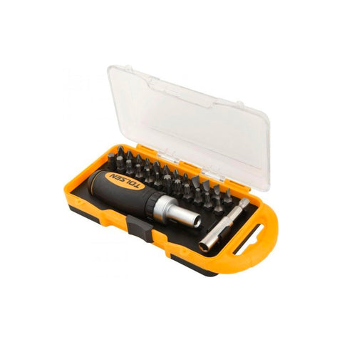 immagine-1-tolsen-cacciavite-a-cricchetto-con-prolunga-6cm-e-24-inserti-ean-6933528720263