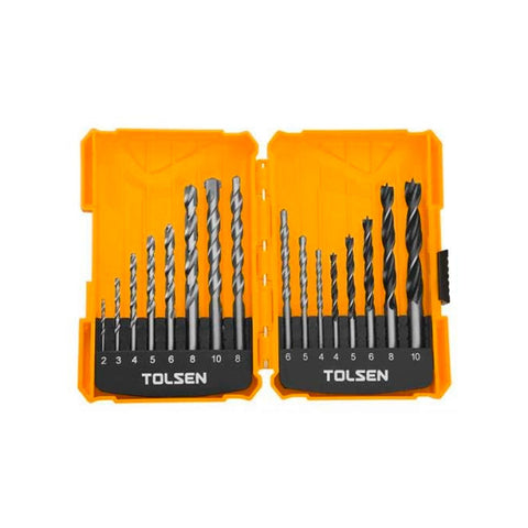 Lot de 16 forets mixtes pour perceuse