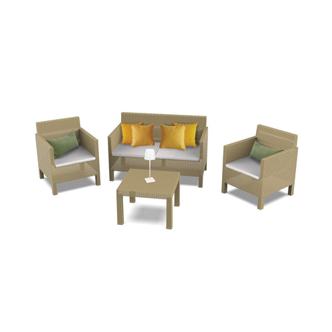 Set Penelope Salotto Da Giardino Cappuccino