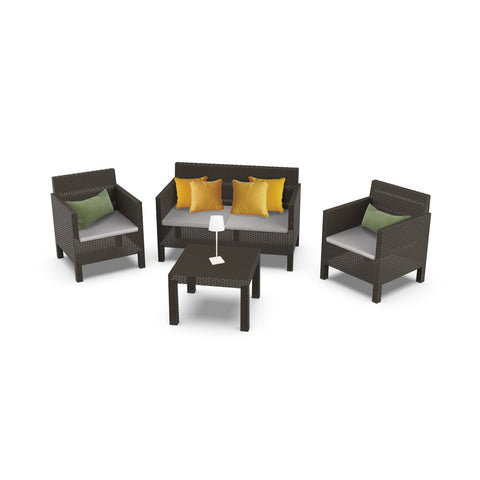 Set Penelope Salotto Da Giardino Marrone