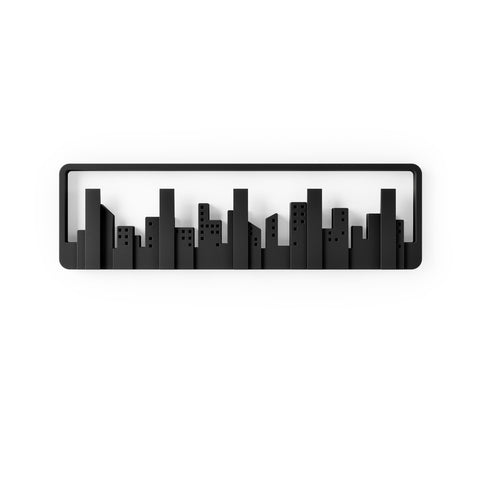 Patère murale Skyline noire
