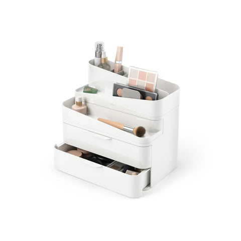 Organizer Per Cosmetici 3 Cassetti Impilabili In Plastica