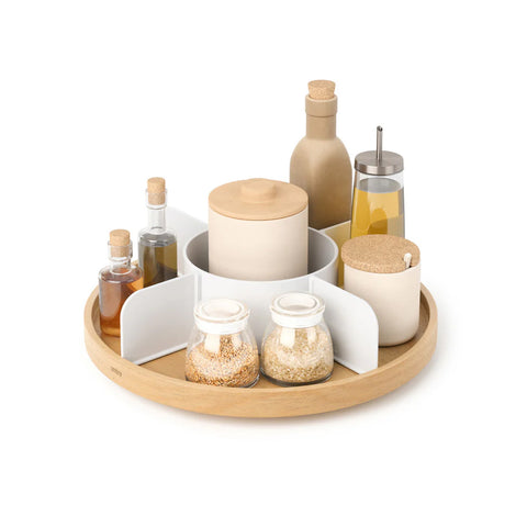 immagine-1-umbra-organizer-portaoggetti-rotondo-girevole-5-scomparti-30cm-ean-028295398602