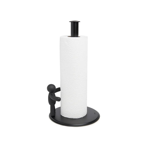 Porte-rouleau de cuisine en acier noir