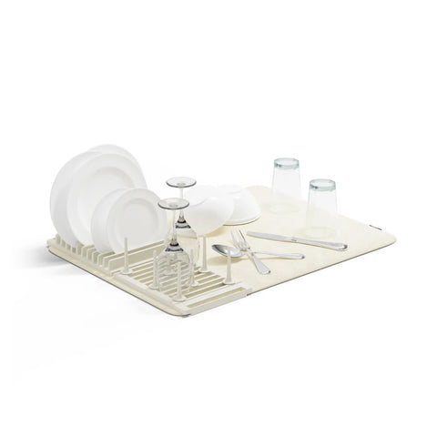 Égouttoir avec tapis égouttoir absorbant 47x17x9cm Crème