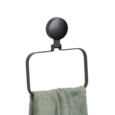 Porte-serviettes en acier noir