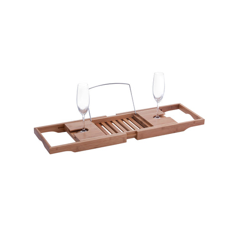 Étagère de baignoire avec porte-verre