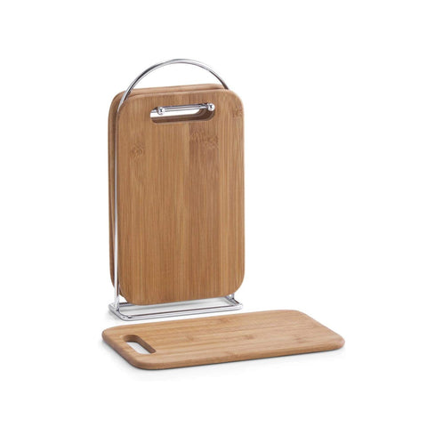 immagine-1-zeller-set-4-taglieri-in-legno-con-organizer-in-metallo-ean-4003368252643