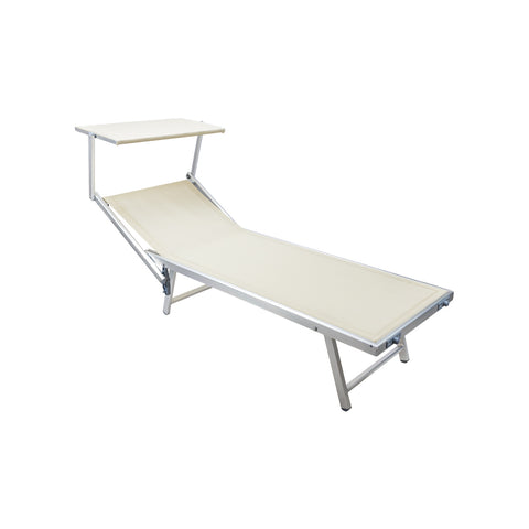 Lit de plage en aluminium