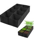 zendea orto rialzato in tessuto 480l con 8 scomparti in acciaio inox 304 182x91 cm per verdure e piante e pronto alluso ean 8050030810515