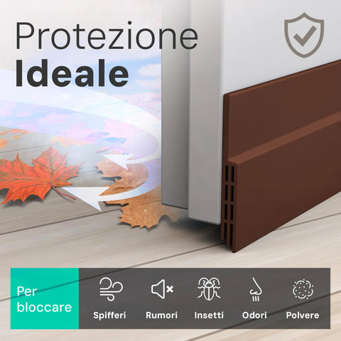 kombo base porta a spazzola adesiva 1m in pvc isolante termico rumori ean 8055384191730