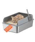 puppy lovers kit lettiera acciaio per gatti completo di coperchio paletta e sacchetto p ean 8054806950238