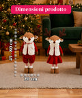 saint joy renna natalizia estendibile 45 80 cm con gambe telescopiche struttura in ferro 2 outfit scandinavo o country ean 8056819079593