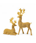 saint joy renne natalizie dorate set 2 pezzi in resina distesa ed eretta ean 8050043127983
