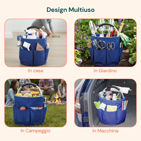 avilia home secchiello pieghevole multiuso 16l con tasche salvaspazio e resistente ean 8052879010675