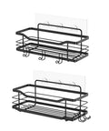 avilia home set 2 mensole adesive da parete in acciaio nero per bagno e cucina ean 8052879010668