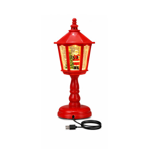 saint joy lampada natalizia con neve luci led e musica usb 2 colori ean 8050043128195
