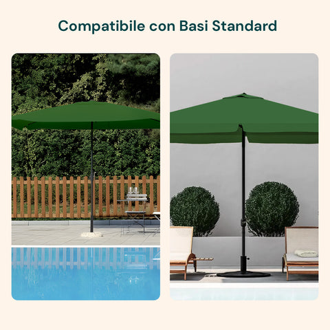 zendea ombrellone da giardino 3x3 regolabile con snodo inclinabile e carrucola ean 8015361595395