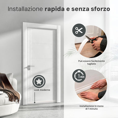 kombo base porta a spazzola adesiva 1m in pvc isolante termico rumori ean 8055384191730