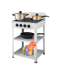 staylux cucina a gas da esterno con supporto e 2 ripiani acciaio potente e pratica ean 8055954980054