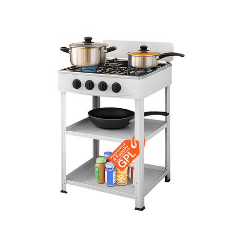 staylux cucina a gas da esterno con supporto e 2 ripiani acciaio potente e pratica ean 8055954980054
